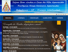 Tablet Screenshot of paroquiansaparecida.com.br